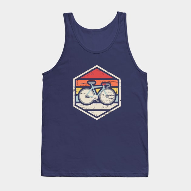 Retro Badge Road Bicycle Tank Top by rojakdesigns